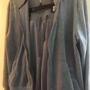 Velour two piece outfit by Champion, hoody, pants